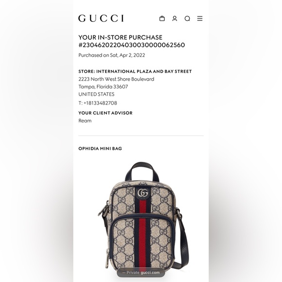 Gucci Handbags - Gucci Beige and Black Crossbody Bag with Red Stripe